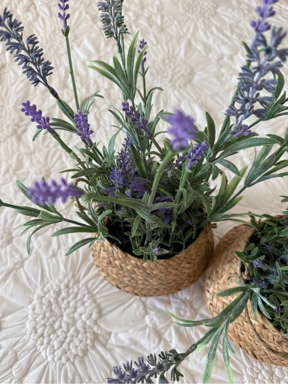Pair of Artificial Lavender Plants